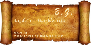 Bajári Gardénia névjegykártya